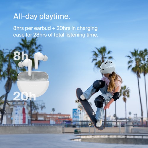 Belkin SoundForm Nano 2 Headphones Wireless In-ear Calls/Music Micro-USB Bluetooth White