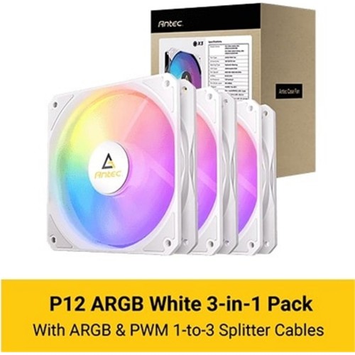 Antec P12 PWM ARGB Computer case Fan White 3 pc(s)