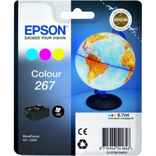 Epson C13T26704020/267 Ink cartridge color Blister Radio Frequency, 200 pages 6,7ml for Epson WF-100 W