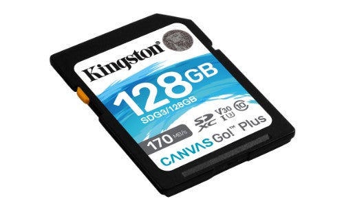 Kingston Technology Canvas Go! Plus 128GB SDXC Canvas Go Plus 170R C10 UHS-I U3 V30