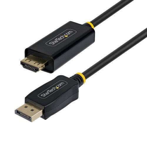 StarTech.com 3m DisplayPort to HDMI Adapter Cable with Gripping Connectors, 4K 60Hz, HDR, Uni-Directional DP to HDMI Video Converter, DP Desktop to HDMI Monitor