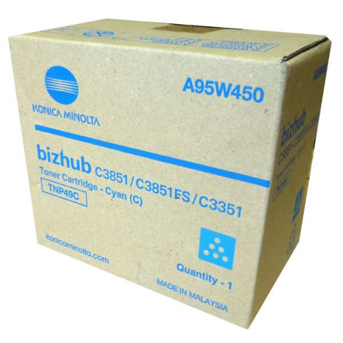 Konica Minolta A95W450/TNP-49C Toner cyan, 12K pages for KM Bizhub C 3351