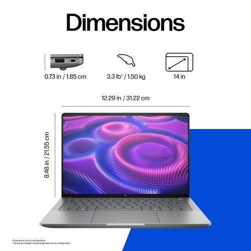HP ZBook Ultra G1a Copilot+ PC AMD Ryzen AI Max PRO 390 Mobile workstation 35.6 cm (14") Touchscreen 2.8K 64 GB LPDDR5x-SDRAM 1 TB SSD Wi-Fi 7 (802.11be) Windows 11 Pro AI Workstation, AI PC Silver