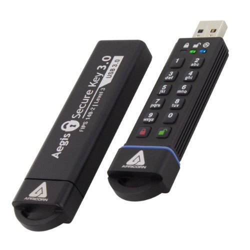 Apricorn ASK3 USB flash drive 16 GB USB Type-A 3.2 Gen 2 (3.1 Gen 2) Black