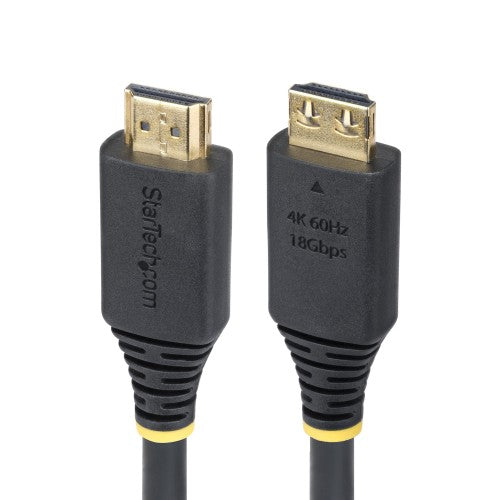 StarTech.com 3ft (0.9m) High Speed HDMI Cable with Gripping Connectors, 4K 60Hz/1440p 144Hz, HDR10/HDCP 2.2/ARC, 18Gbps, UHD HDMI 2.0 Cord for TV/Monitor/Display, TPE Jacket
