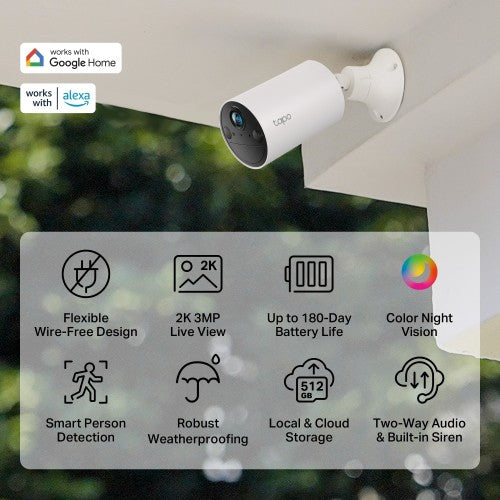 TP-Link Tapo C410 Bullet IP security camera Outdoor 2304 x 1296 pixels Ceiling/wall