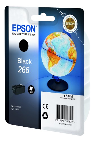 Epson C13T26614020/266 Ink cartridge black Blister Acustic Magnetic, 260 pages 5.8ml for Epson WF-100 W