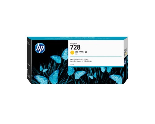 HP F9K15A/728 Ink cartridge yellow 300ml for HP DesignJet T 730/830