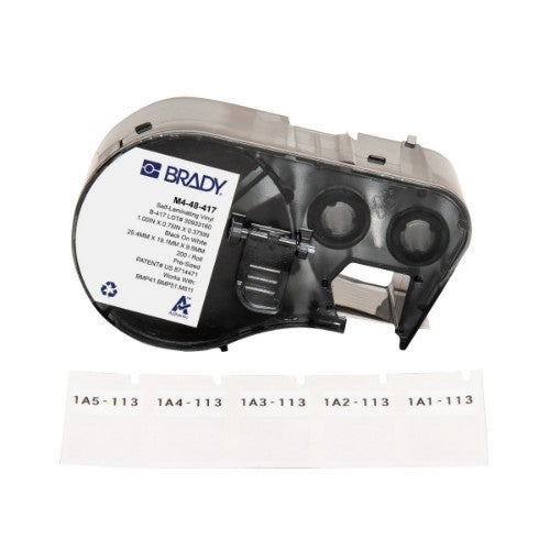 Brady M4-48-417 printer label Black, White Self-adhesive printer label