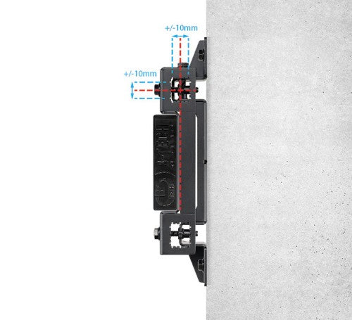 B-Tech SYSTEM X - Adjustable Height and Depth Rail Mounting Bracket