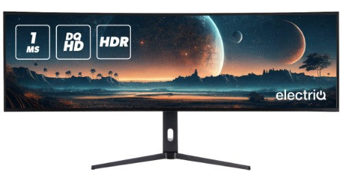 Electriq EIQ-495KCSUW144IPS computer monitor 124.5 cm (49") 5120 x 1440 pixels Dual QHD LED Black