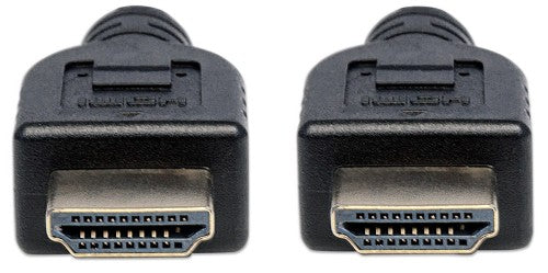 Manhattan HDMI 4K@60Hz Cable with Ethernet - CL3 rated, 2m, Suitable for In-Wall use, For ALL 4K & 1080p/HD uses - when upgrading now or have it ready for when you need it, Male to Male, Black, Ultra HD 4k x 2k, Lifetime Warranty, Premium High Speed