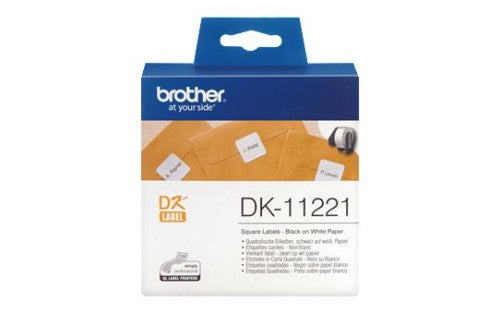 Brother DK-11221 DirectLabel Etikettes 23mm x 23mm 1000 for Brother P-Touch QL/700/800/QL 12-102mm/QL 12-103.6mm