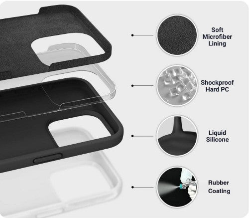 eSTUFF ES67150055-BULK mobile phone case 16 cm (6.3") Cover Black