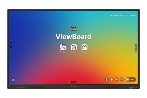 Viewsonic IFP 65IN 4K ANDROID 16 EDLA 64 interactive whiteboard 165.1 cm (65") 3840 x 2160 pixels Touchscreen