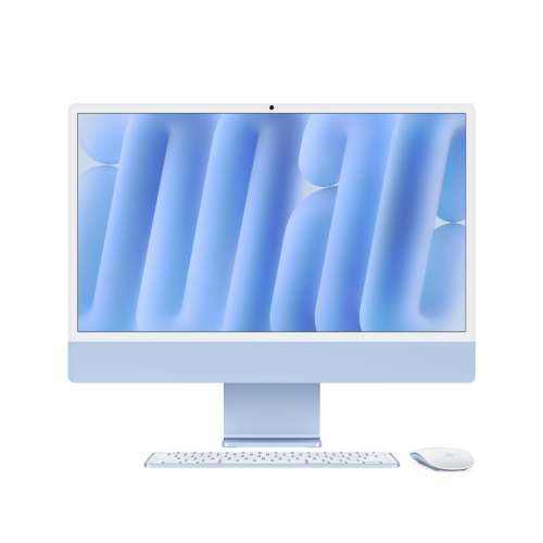 Apple iMac 24-inch with Retina 4.5K display: M4 chip with 10‑core CPU and 10‑core GPU, 16GB, 512GB SSD - Blue