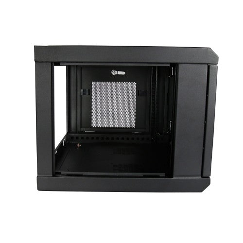 StarTech.com 2-Post 6U Wall Mount Network Cabinet with 1U Shelf, 19" Wall-Mounted Server Rack for Data / Networking / AV / Electronics / Computer Equipment, Small Vented Rack Enclosure