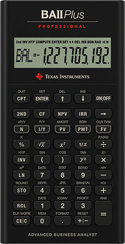 Texas Instruments BA-II Plus calculator Pocket Financial Black