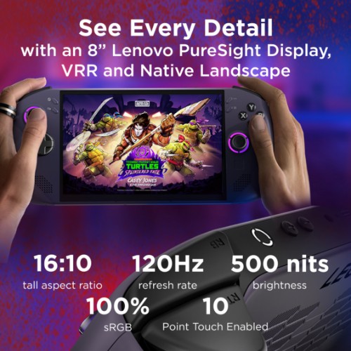 Lenovo Legion Go S 8ARP1 portable game console 20.3 cm (8") 1 TB Touchscreen Wi-Fi Black