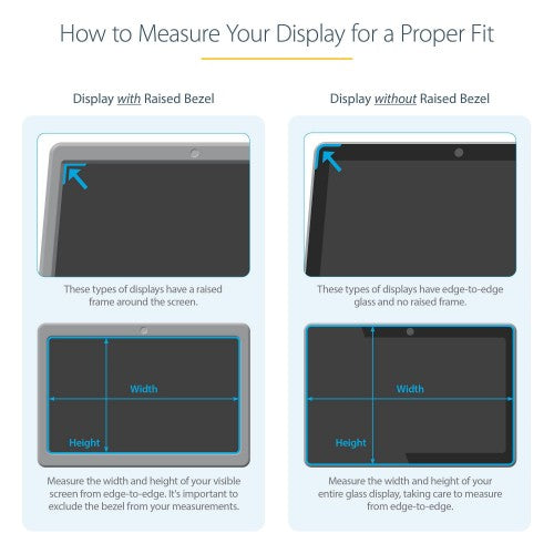 StarTech.com 17.3-inch 16:9 Laptop Privacy Filter, Anti-Glare Privacy Screen w/51% Blue Light Reduction, Notebook Screen Protector w/ +/- 30 Degrees Viewing Angle, Matte/Glossy