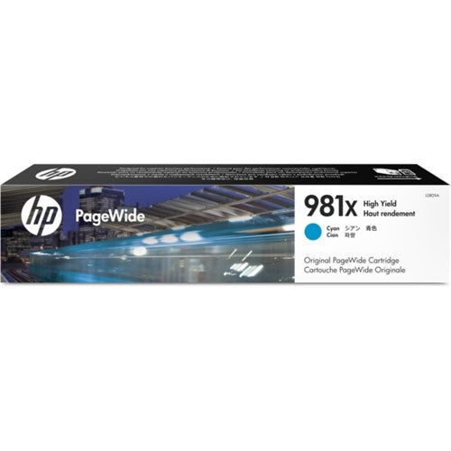 HP L0R09A/981X Ink cartridge cyan, 10K pages ISO/IEC 19798 116ml for HP PageWide E 58650/556