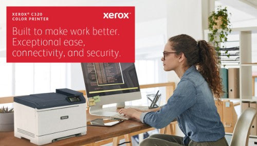 Xerox C320 A4 33ppm Wireless Duplex Printer PS3 PCL5e/6 2 Trays Total 251 Sheets