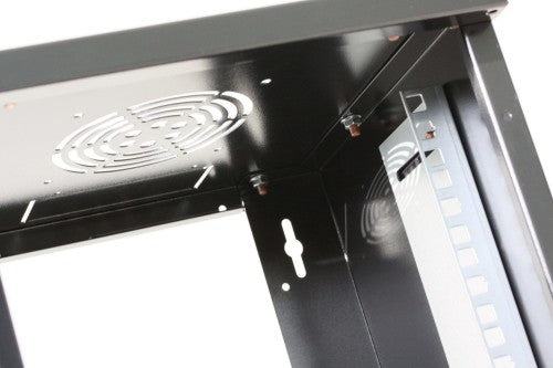 Intellinet 10" Network Cabinet - Wall Mount (Standard), 6U, 300mm Deep, Black, Assembled, Max 60kg, Suitable also for use on desk or floor, Usable Depth 265mm, Metal & Glass Door, Back Panel,Removeable Sides,Parts for wall install (eg screws/rawl plugs) n