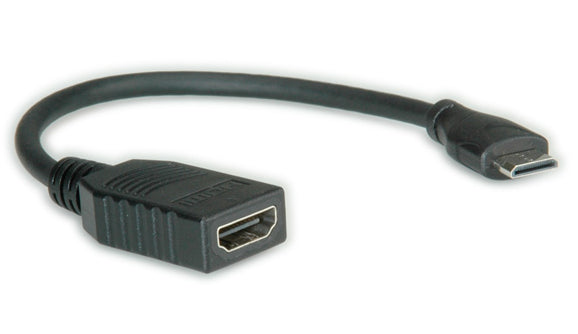 ROLINE HDMI High Speed Cable with Ethernet, HDMI Type A F - HDMI Type C M 0.15 m