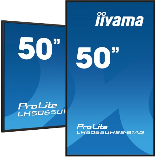 iiyama 50" Vivid-Bright Display with 4K resolution and 800cd/m² panels for illuminating communication