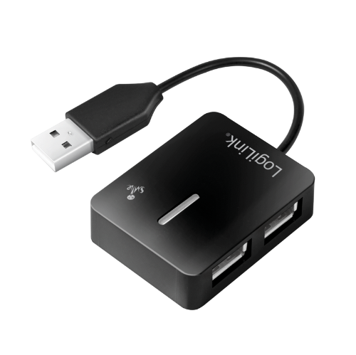 LogiLink USB 2.0 4-Port Hub 480 Mbit/s Black