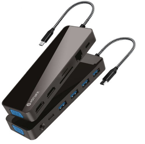 eSTUFF GLB235470 laptop dock/port replicator Black