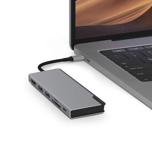 ALOGIC Ultra USB-C Dock UNI - 2 x USB-A (USB 3.0); 1 x USB-C (Data/PD 100W); 1 x SD Card Slot; 1x Micro SD Card Slot; 1 x HDMI 4K @30Hz - Space Grey