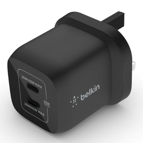 Belkin WCH011MYBK mobile device charger Universal Black AC Fast charging Indoor