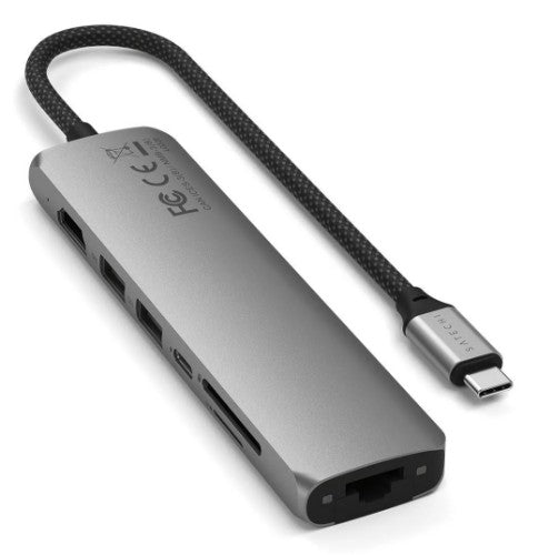 Satechi ST-P7SM interface hub USB Type-C 10000 Mbit/s Grey