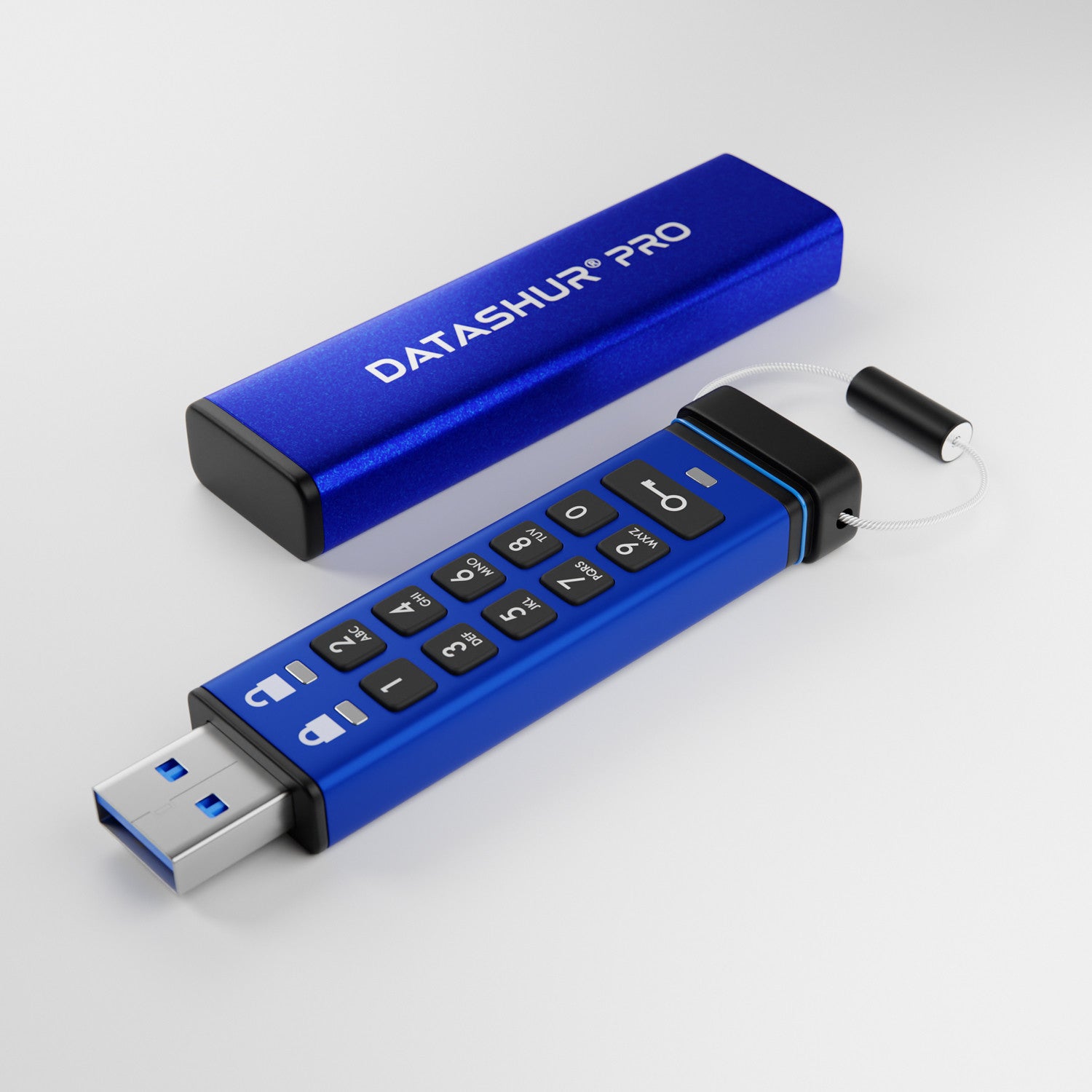 iStorage datAshur PRO 256-bit 64GB USB 3.0 secure encrypted flash drive IS-FL-DA3-256-64