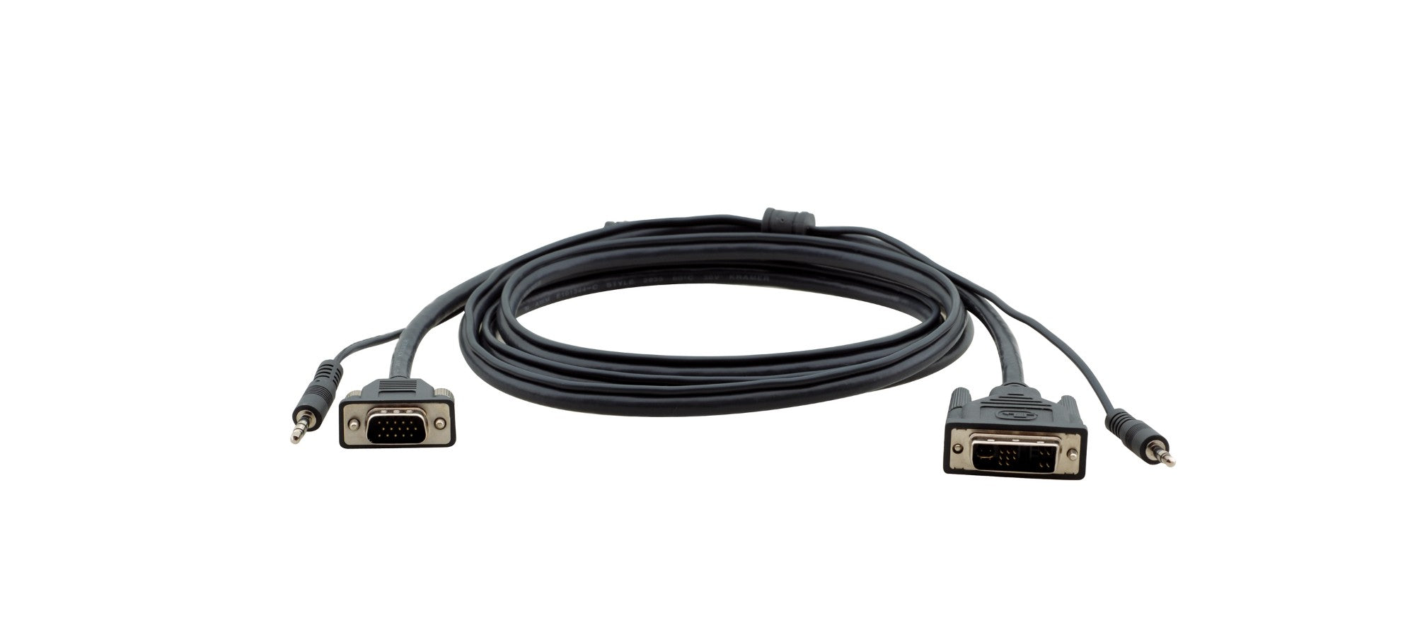 Kramer Electronics 1.8m, DVI-I/3.5mm - VGA/3.5mm VGA (D-Sub) + 3.5mm Black