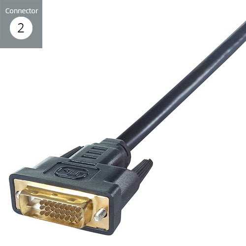 connektgear 2m Mini DisplayPort to DVI-D Connector Cable - Male to Male Gold Connectors