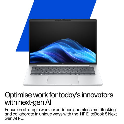 HP EliteBook 8 G1a Next Gen AI Wolf Pro Security Edition Copilot+ PC AMD Ryzen™ AI 7 350 Laptop 33.8 cm (13.3") WUXGA 32 GB LPDDR5x-SDRAM 512 GB SSD Wi-Fi 7 (802.11be) Windows 11 Pro Silver