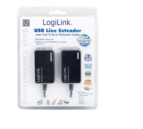 LogiLink Line Extender USB via CAT5/6 interface cards/adapter