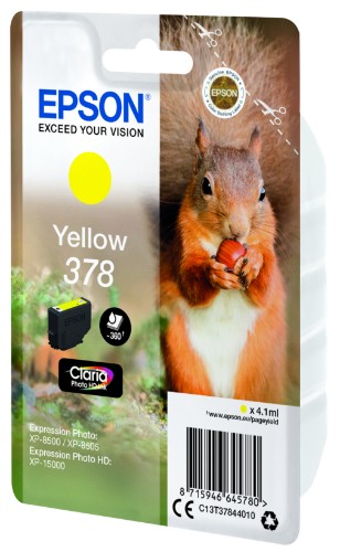 Epson C13T37844010/378 Ink cartridge yellow, 360 pages 4,1ml for Epson XP 15000/8000