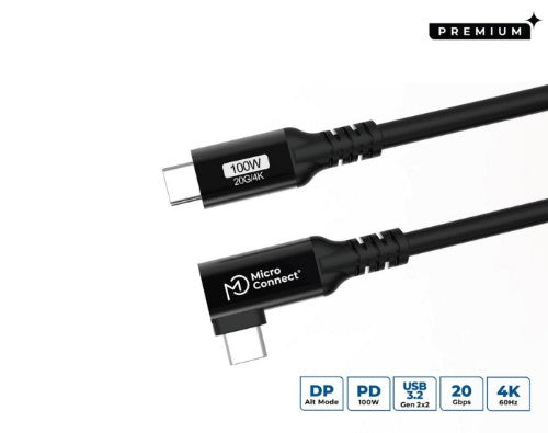 Microconnect USB3.2CC3-A USB cable USB 3.2 Gen 2x2 3 m USB C Black