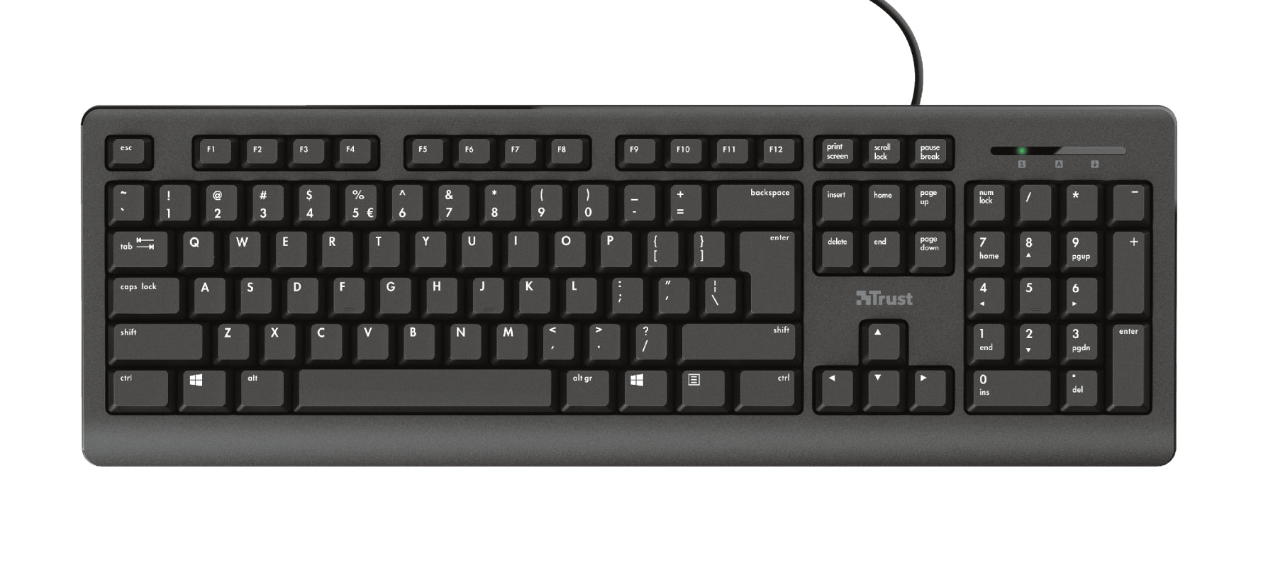 Trust Primo keyboard Universal USB QWERTY UK English Black