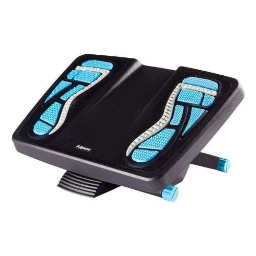 Fellowes Foot Rest Under Desk - Energizer Foot Support Ergonomic Foot Rest with 3 Height Adjustable Positions & Massage Textured Surface - Foot Rest Stool for Office & Home - Charcoal