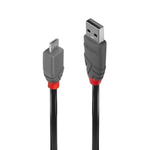 Lindy 0.5m USB 2.0 Type A to Micro-B Cable, Anthra Line