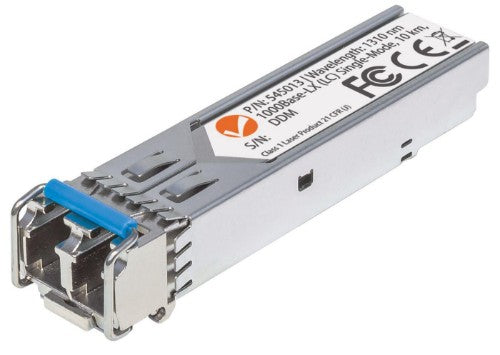 Intellinet Transceiver Module Optical, Gigabit Fiber SFP, 1000Base-Lx (LC) Single-Mode Port, 10km, Wavelength 1310nm, MSA Compliant, Equivalent to Cisco GLC-LH-SM, Ethernet, Fibre, Three Year Warranty