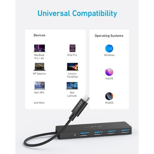 Anker Ultra Slim USB Type-C 5000 Mbit/s Black