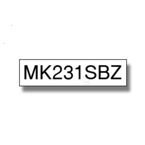 Brother MK-231SBZ DirectLabel black on white 12mm x 4m for Brother P-Touch M 9-12mm