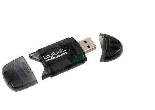 LogiLink Cardreader USB 2.0 Stick external for SD/MMC card reader Black