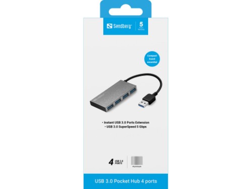 Sandberg USB 3.0 Pocket Hub 4 ports