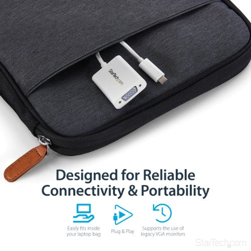 StarTech.com USB-C to VGA Adapter - White